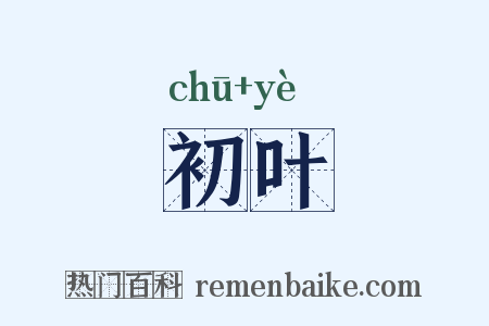 初叶是什么意思的图片